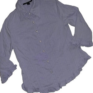Insight Blue button blouse sparkle buttons CUTE 6